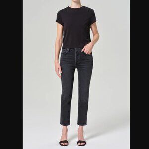AGOLDE Riley Jeans in Black Wash Size 28
